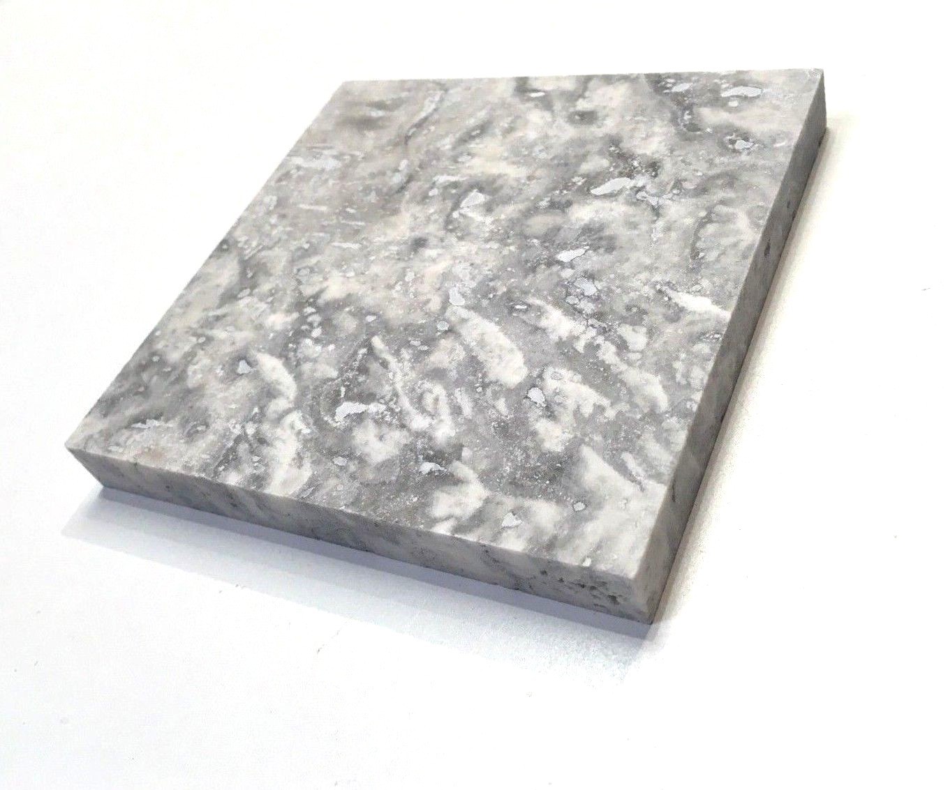 Silver 2×2 Honed Filled Travertine Mosaic Floor and Wall Tile (Sold by piece)
