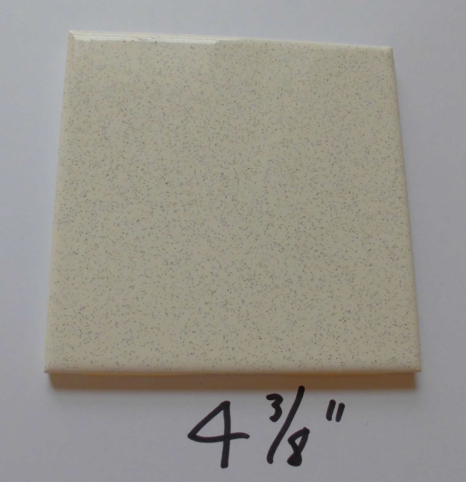 1 pc. Vintage 4-3/8″ Salt & Pepper Glossy Ceramic Tile by ATCO Made USA NEW