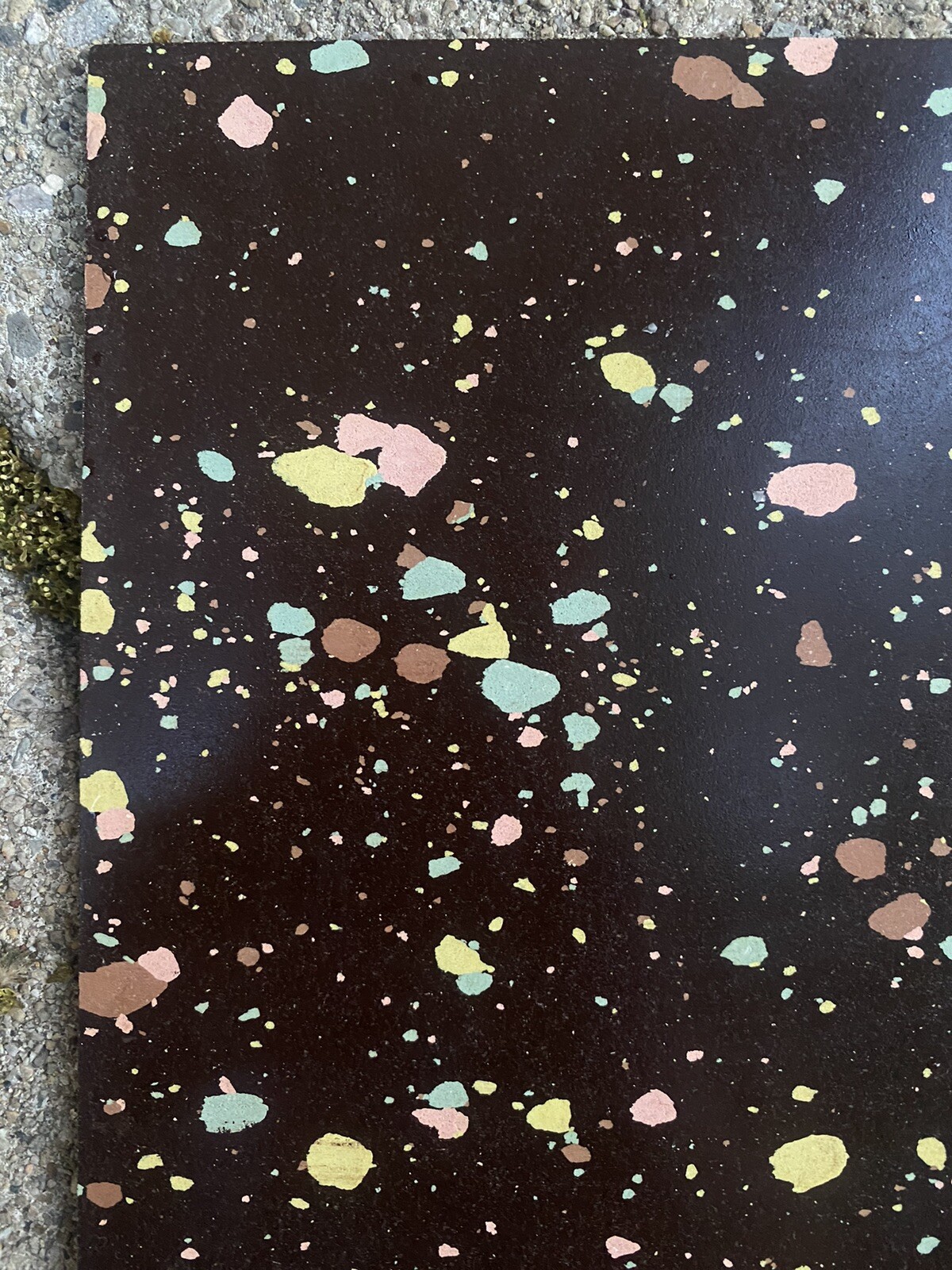 New Old Stock Armstrong Asphalt Tiles Mid Century Brown Terrazzo Pattern