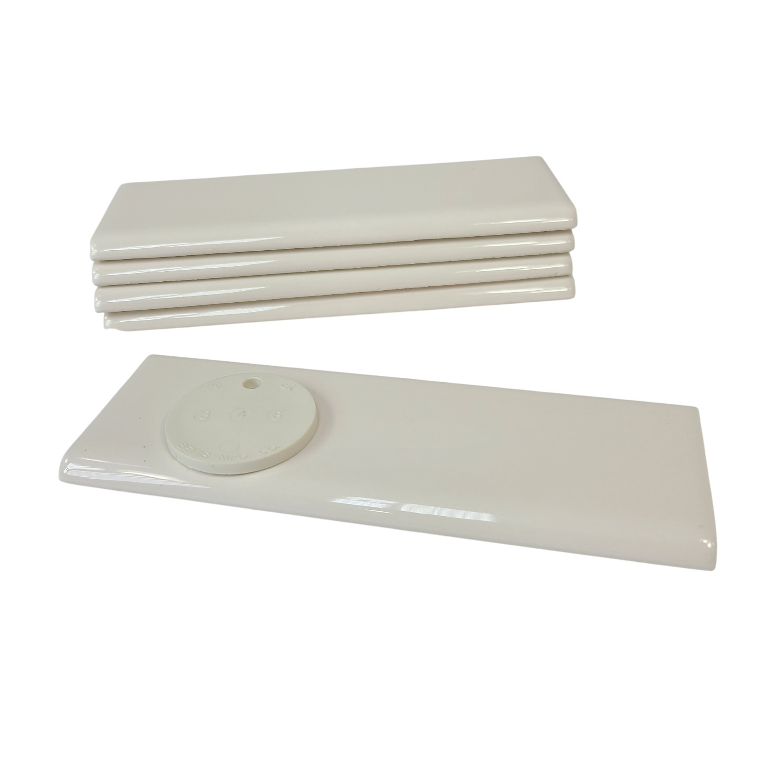 Light Bone Biscuit Ceramic Tile Bullnose Subway Backsplash 6×2 Classic Color 346