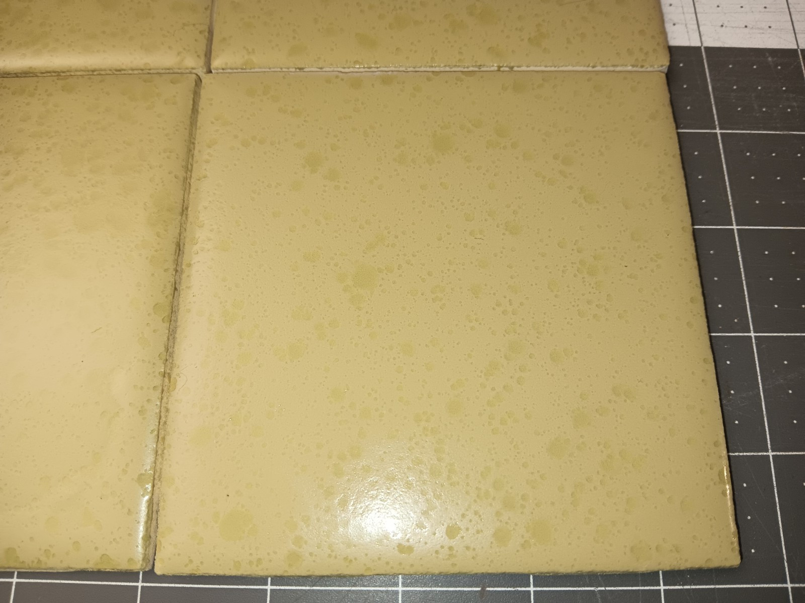 u CHOOSE! 12 pcs. FORUM Ceramic Tile Vintage MCM Mottled AVACADO Field Bullnose