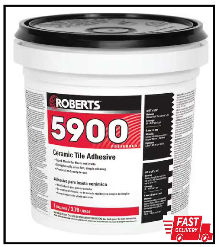 Roberts Ceramic Tile Adhesive Flooring Installation Glue Ready To Use 1 Gallon