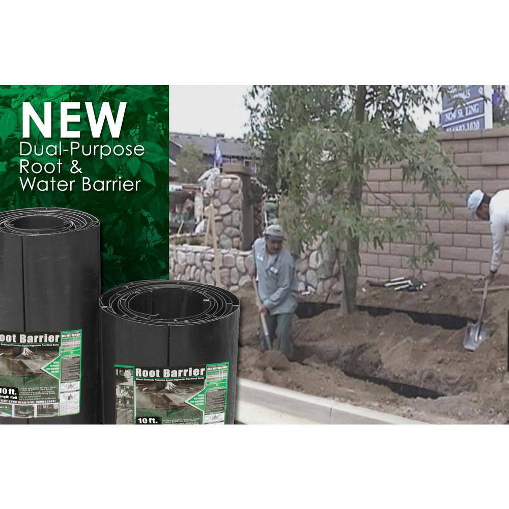 Dual Purpose Root and Water Barrier Rolls Durable Recycled 18 In. D X 120 In. L
