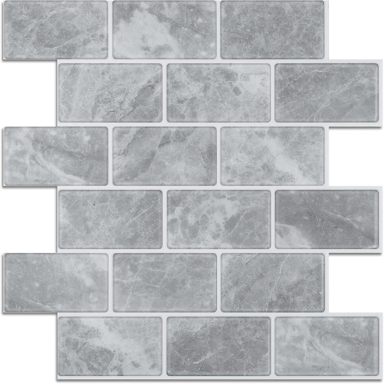 5-Sheet 12″ x 12″ Thicker Design Stick on Backsplash Tiles