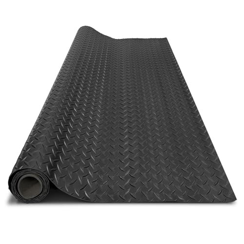 4x8FT Garage Floor Mat, 2.8mm Thickened Flooring Roll for Under 4*8FT Black