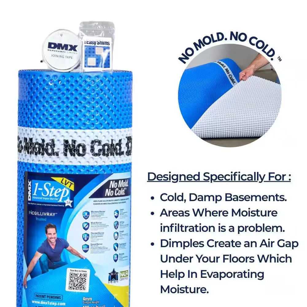 100 Sq. Ft. 3.6 Ft. X 29 Ft. X 5/.32 In. Underlayment for Vinyl Planks, Laminate