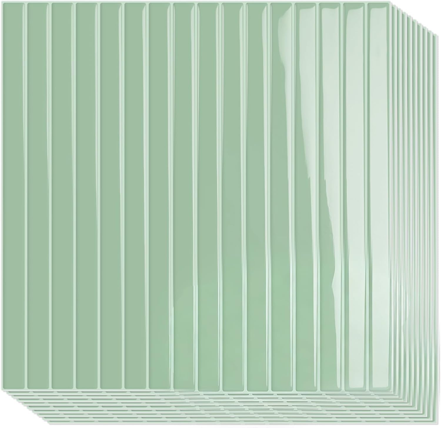 Upgraded 10-Pack 12″x12″ Sage Green Peel & Stick Wall Tiles for Modern Spaces