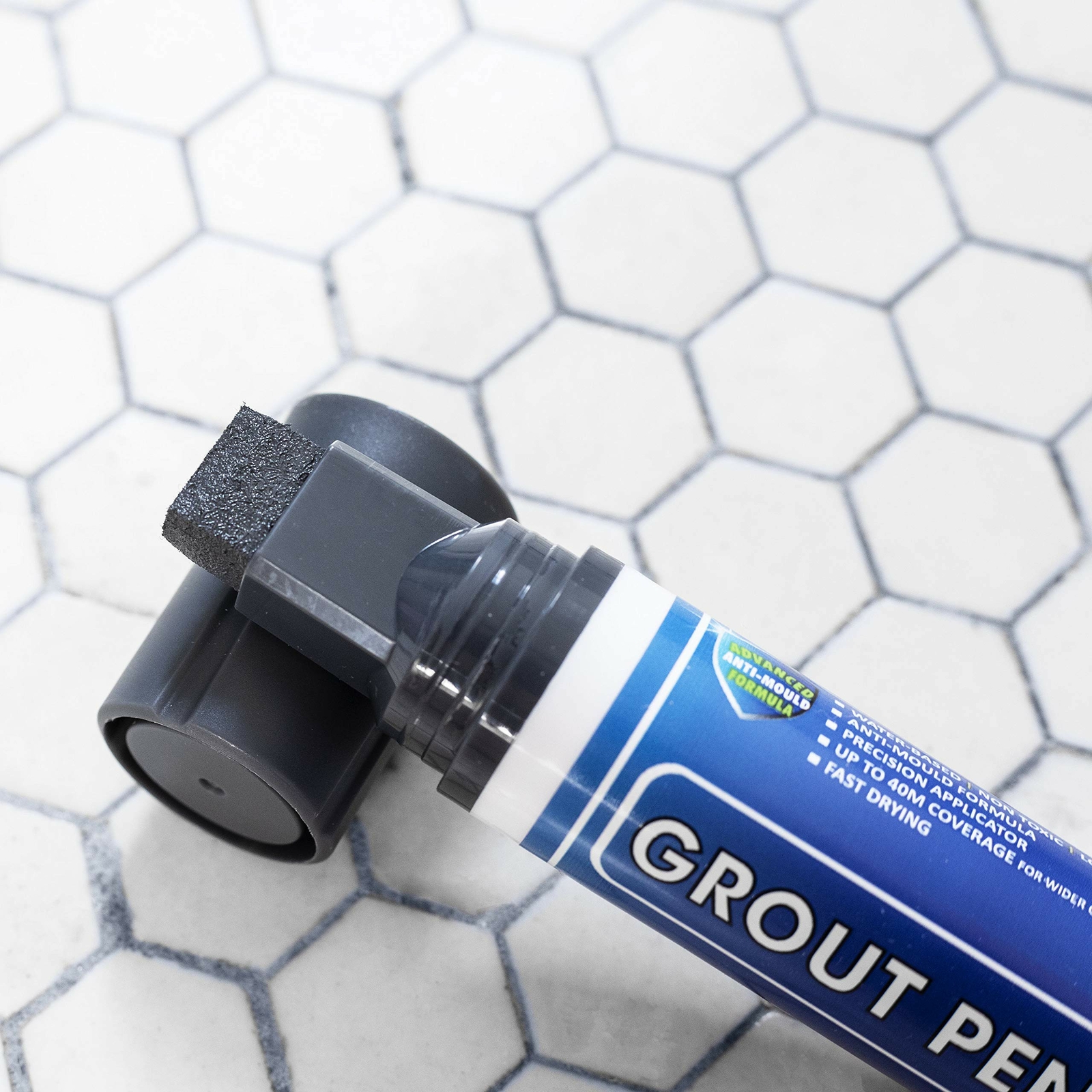 Grout Pen Dark Grey Tile Paint Marker: Waterproof Tile Grout Colorant – Wide Tip