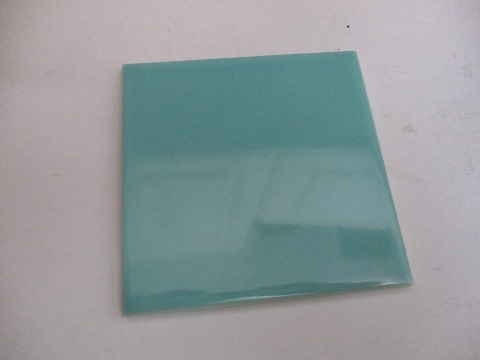 1 Wall Tile Atco USA 4-3/8″ Sq. Aqua Green Turquoise Ceramic 1950s Retro Vintage