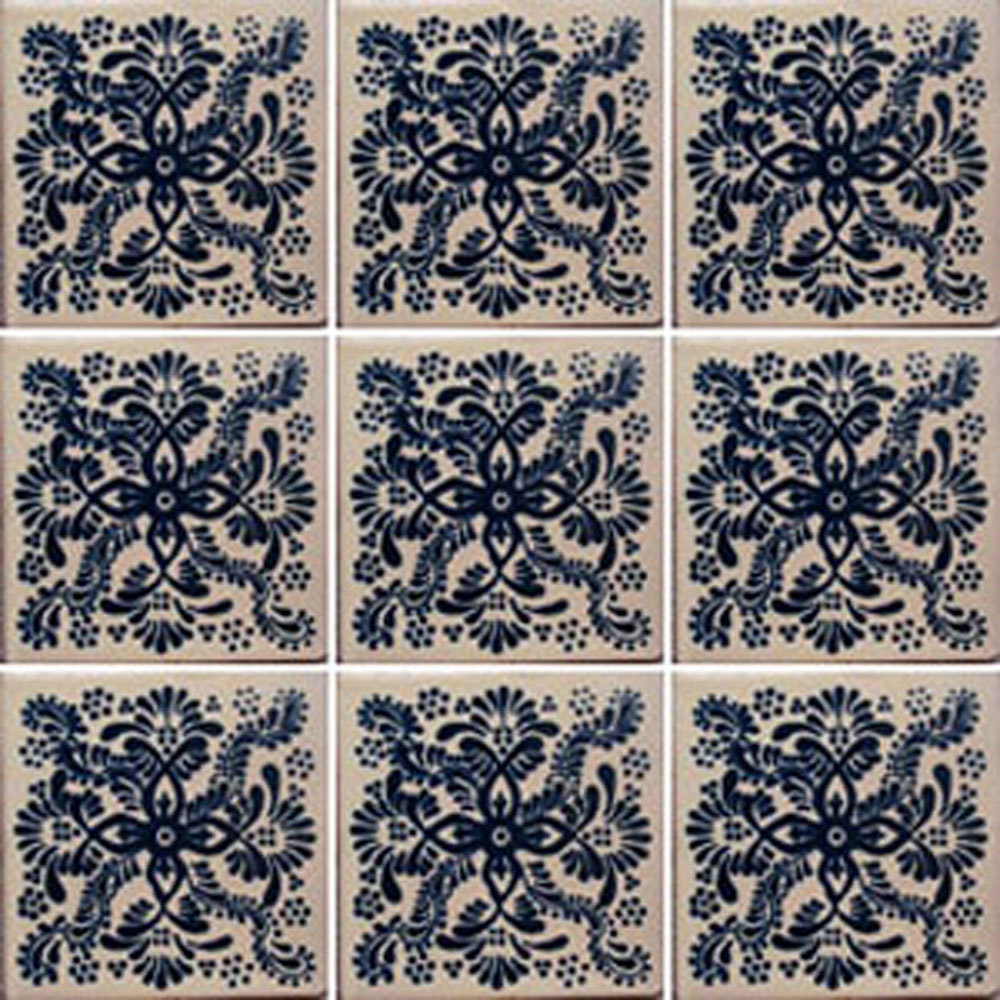 SET #041) With NINE Mexican Tiles Ceramic Clay Handcrafted Mexico