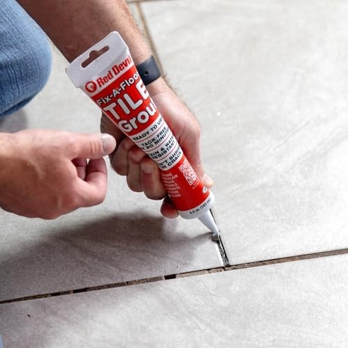 Tile Grout Gray 5.5oz Squeeze Tube Pre-Mixed Water Resistant Quick Drying Repair