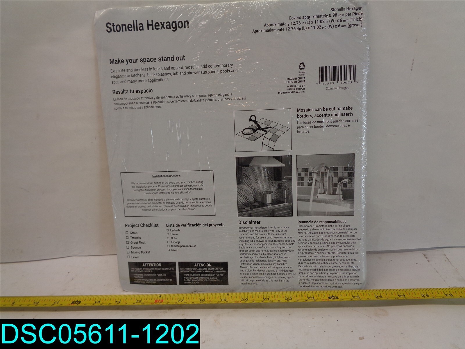 Qty=15: MSI SMOT-GLS-6MM-V2 12″ x 13″ Hexagon Wall Tile – Stonella