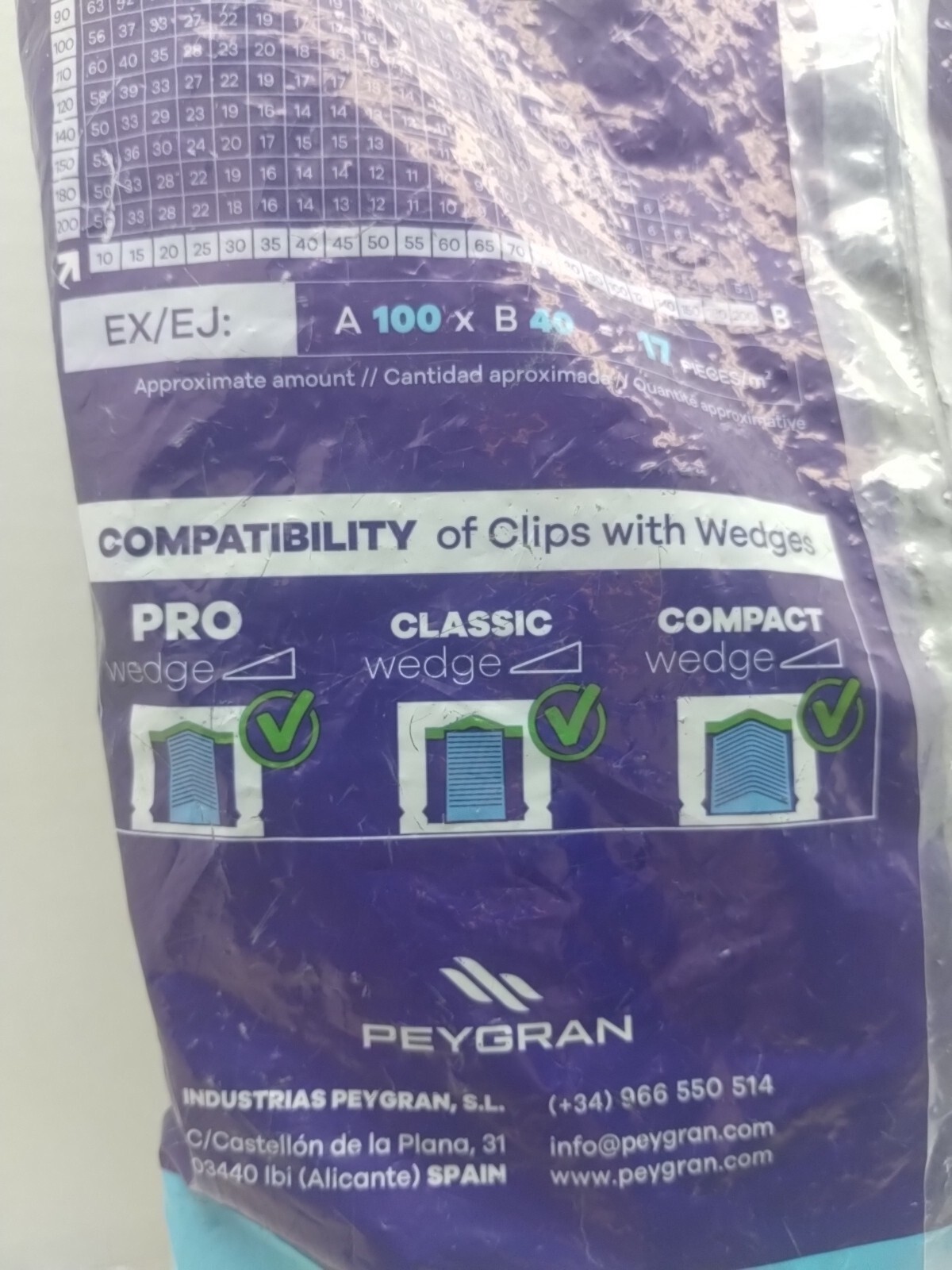 PEYGRAN LS COMPACT TILE LEVELING WEDGE – 500 PACK