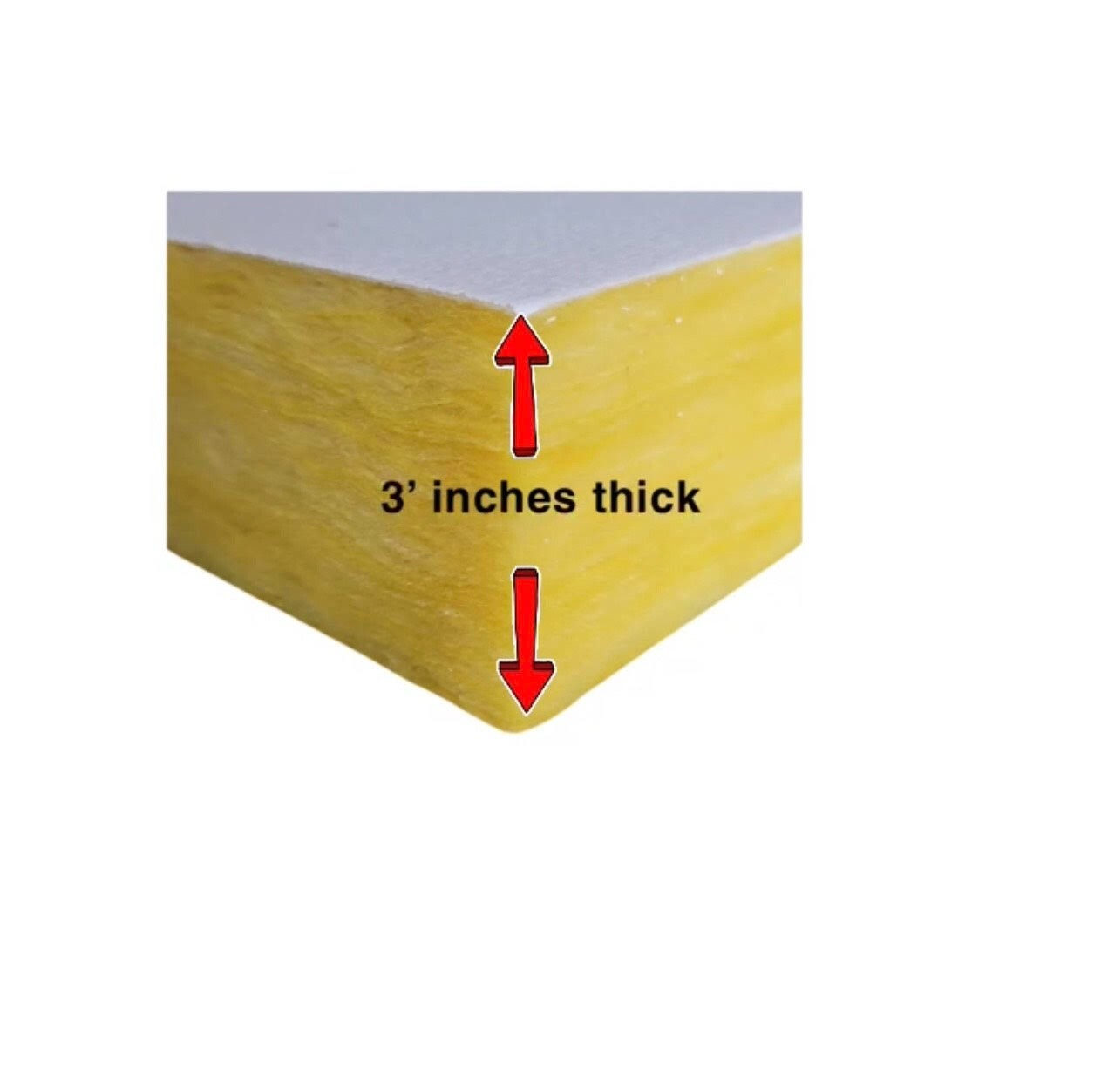 White Acoustical, Insulating Fiberglass Ceiling Tiles, Panels 3 Inches Thick