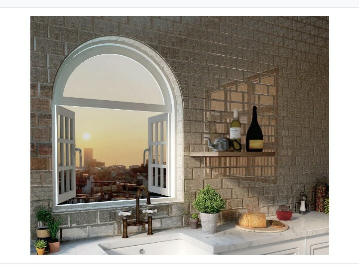 8 SomerTile Lustre Beveled Antique Mirror 3 x 6 (5-7/8 x 2-7/8) Subway Wall Tile