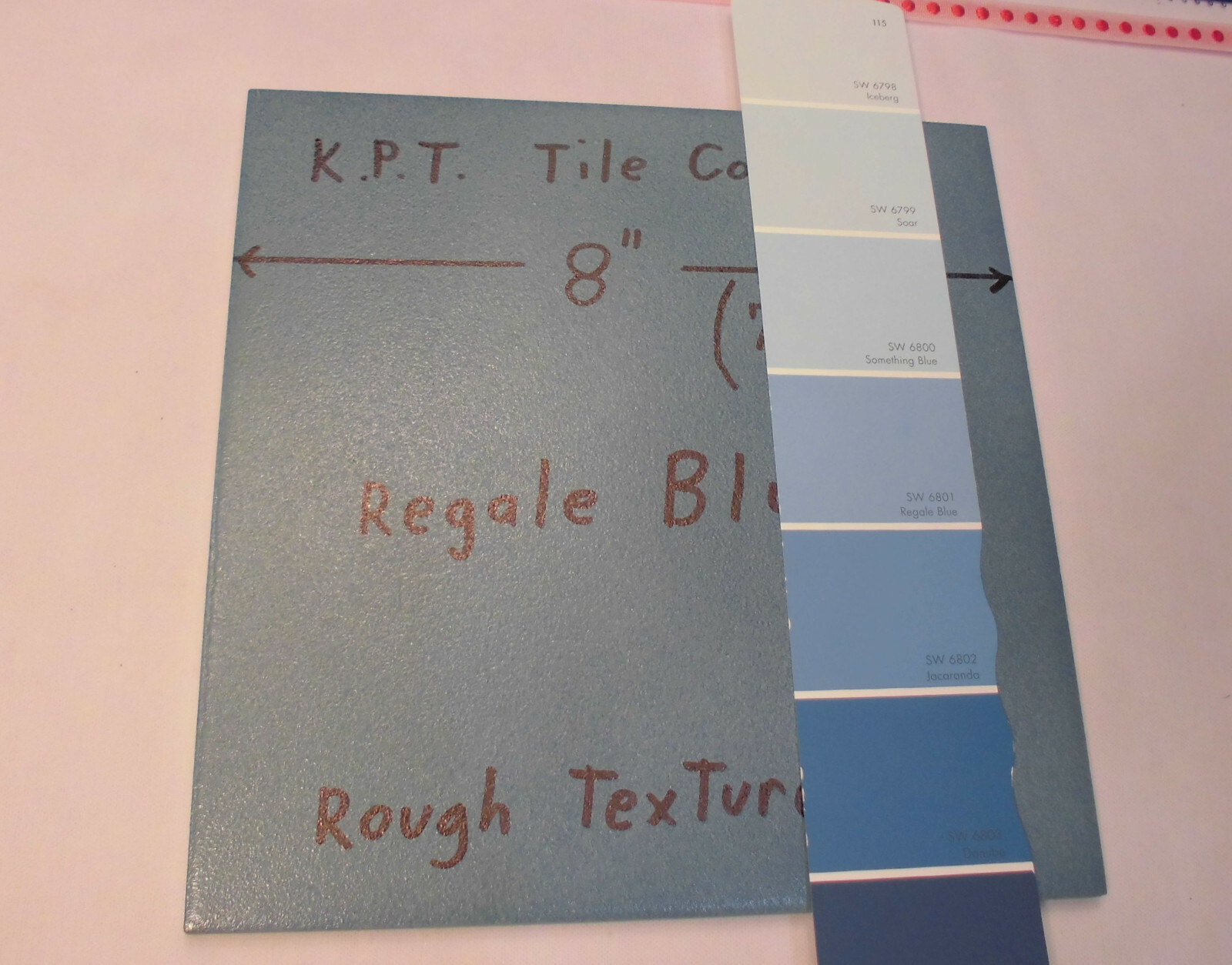 1 pc. *Regale Blue* Ceramic / Porcelain Floor; 8″ X 8″ Textured by KPT Co. NEW