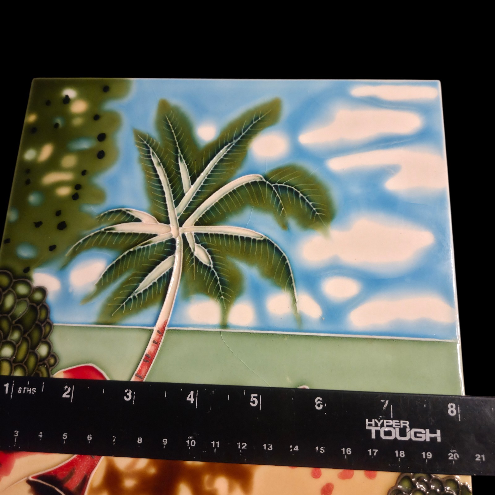 Decorative Wall Art Ceramic Tile 8″x8″ Palm Tree Beach Backsplash Trivet READ