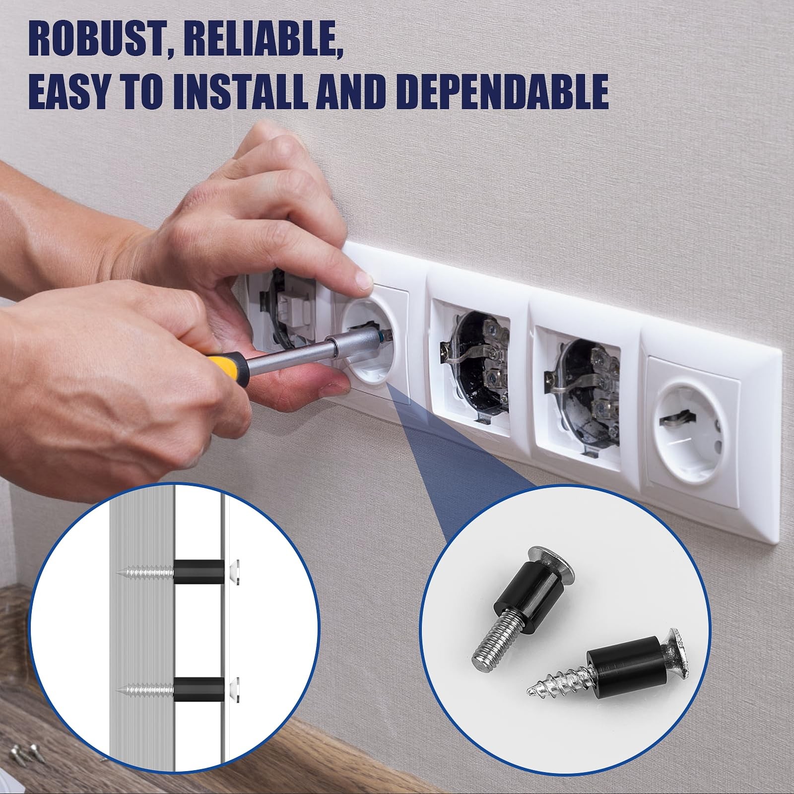 345 Pcs Black Nylon Electrical Outlet Spacers Kit – One Size, 345pcs