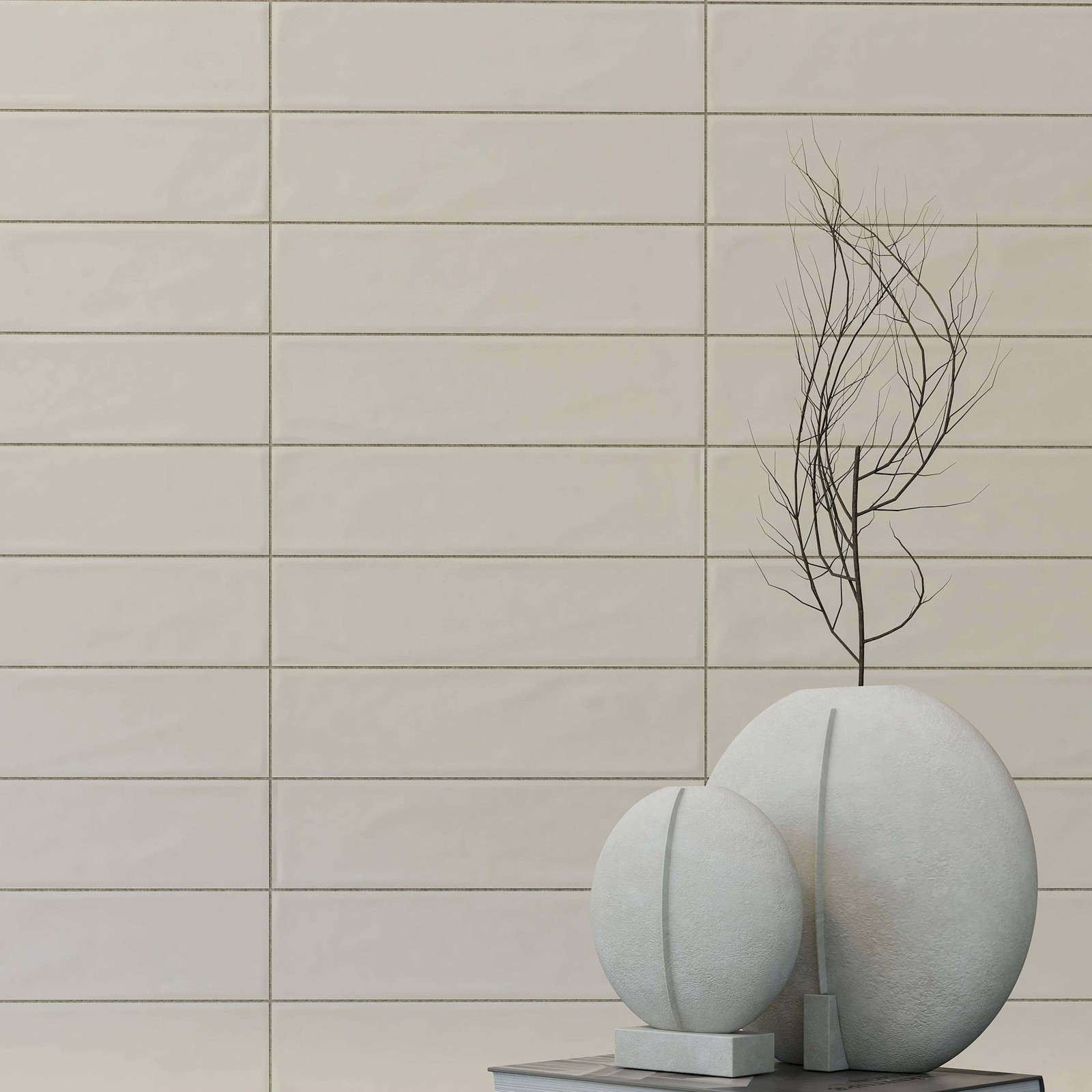 Cruz Bay Studio MKT61111 Chateau – 3″ x 12″ Brick Wall Tile – – Cream Matte