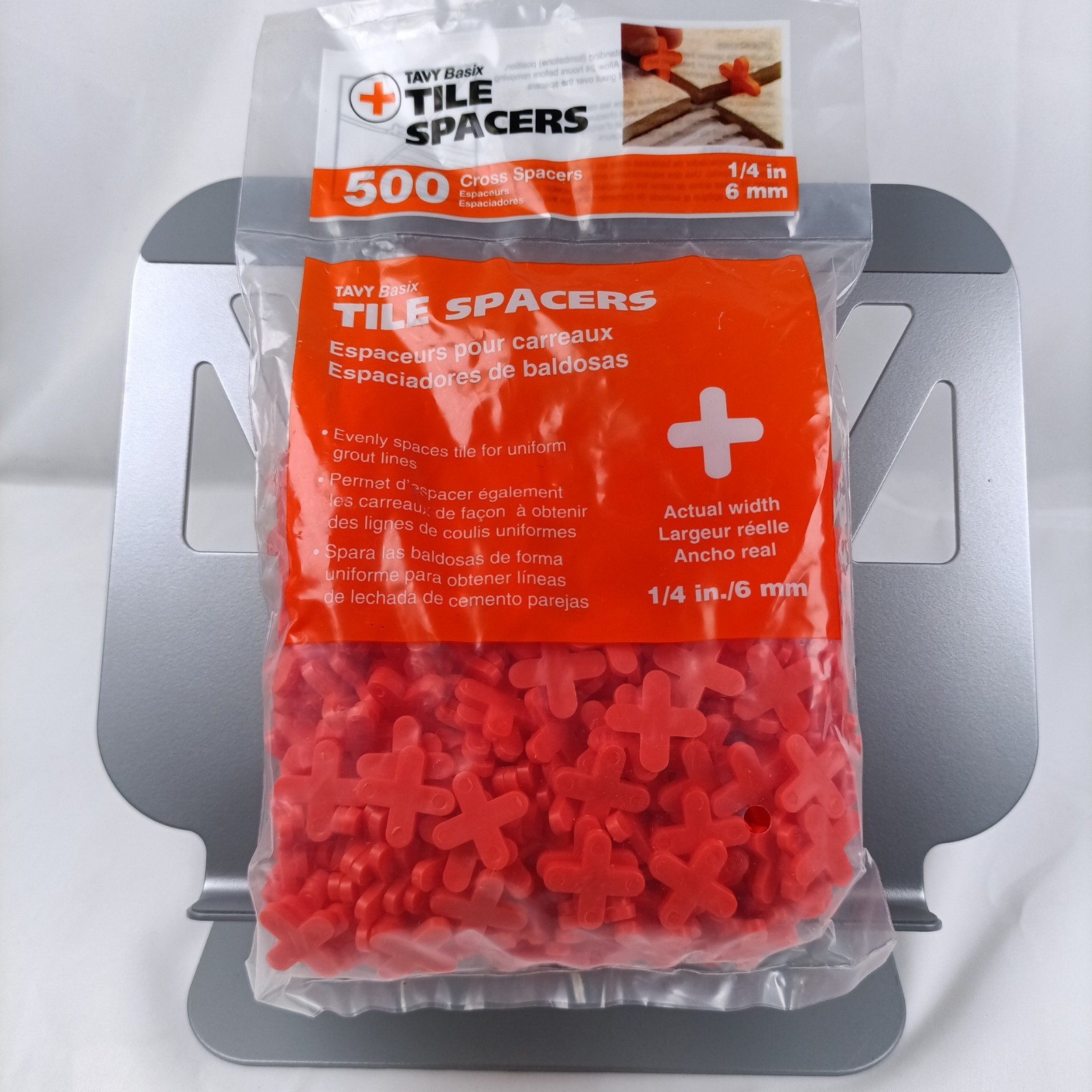 Tavy Basix Tile Spacers 1/4in 6mm 500 Cross Pcs Orange 11 bags/2000 Pcs