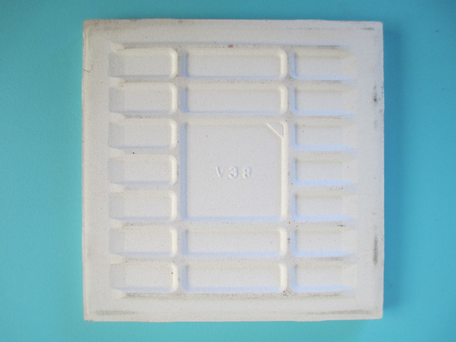 VINTAGE SEAFOAM GREEN GLOSS CERAMIC WALL TILE SQUARE 4-1/4″ X 4-1/4″