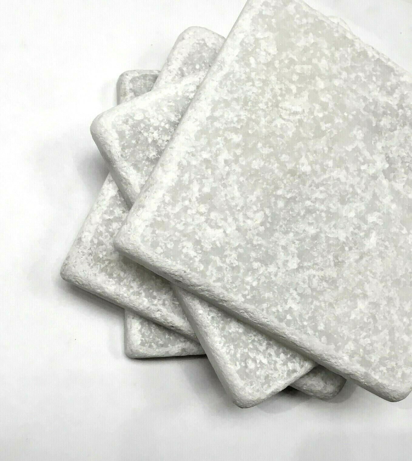 Carrara White 4×4 Tumbled Marble Tile Backsplash Floor Wall (Sold by 1SF)