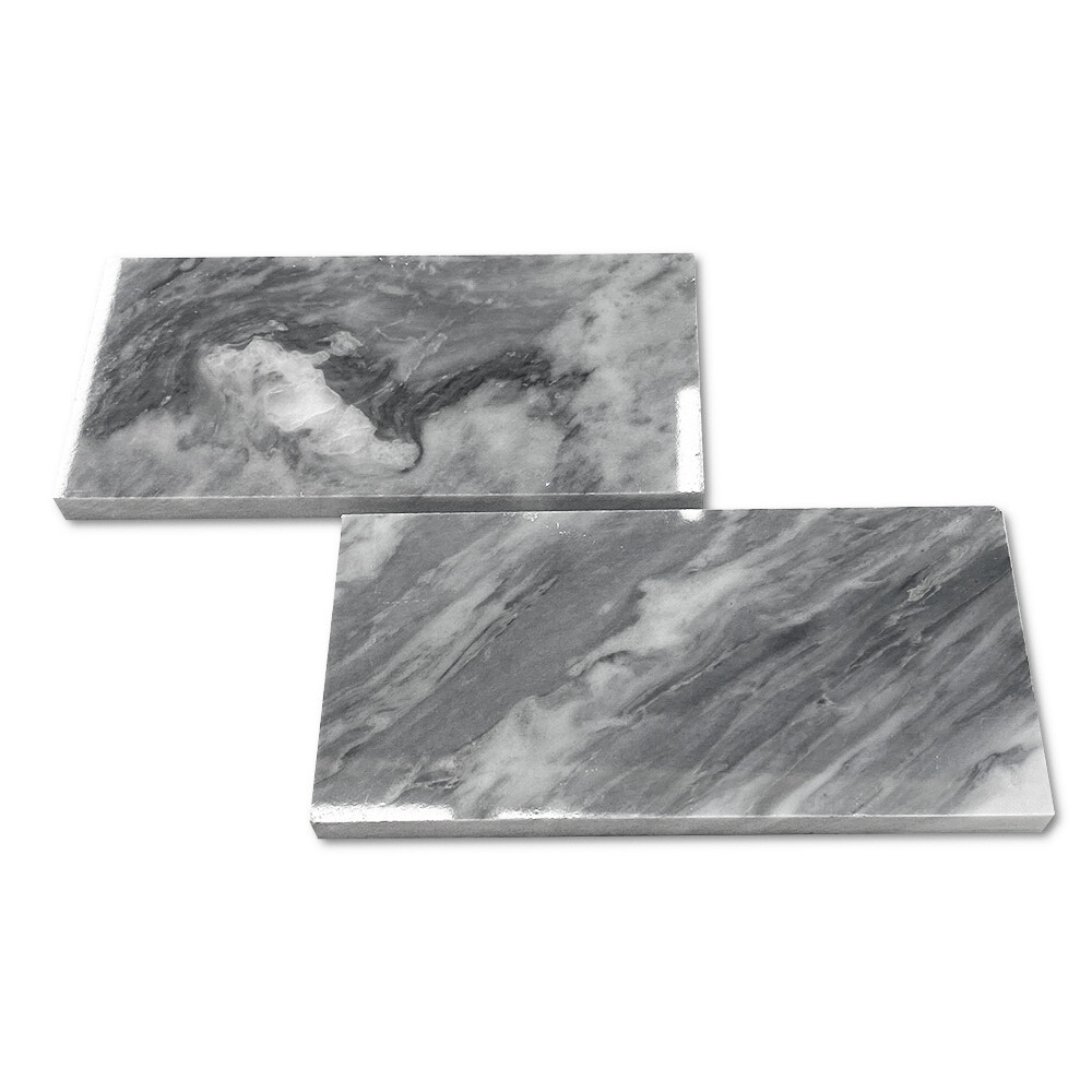 K41P Bardiglio Gray Dark Grey Marble 3×6 Subway Tile Polished