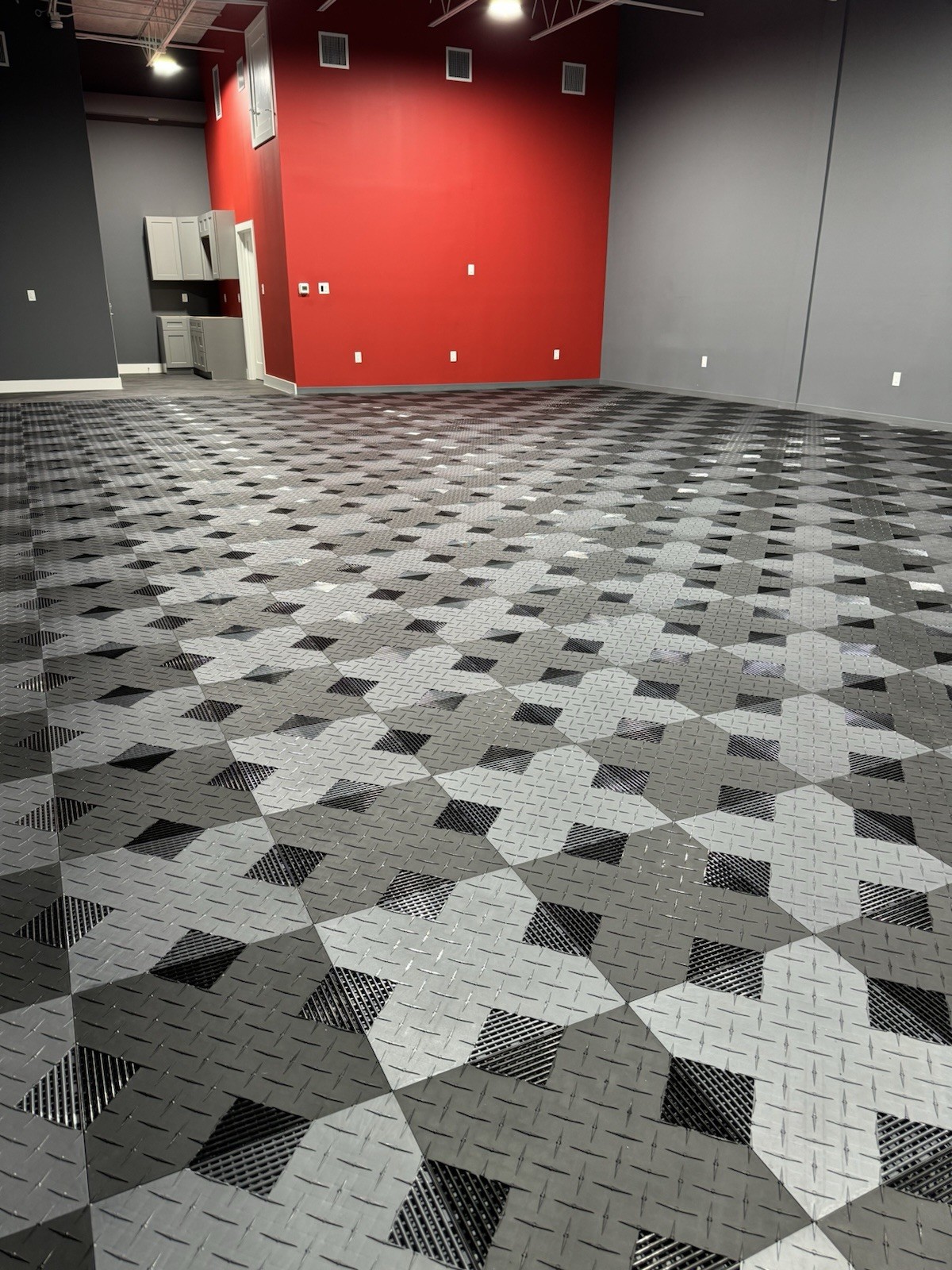 Orange … HYBRID-X garage floor tiles. 50 square feet 17” X 17” MADE IN USA