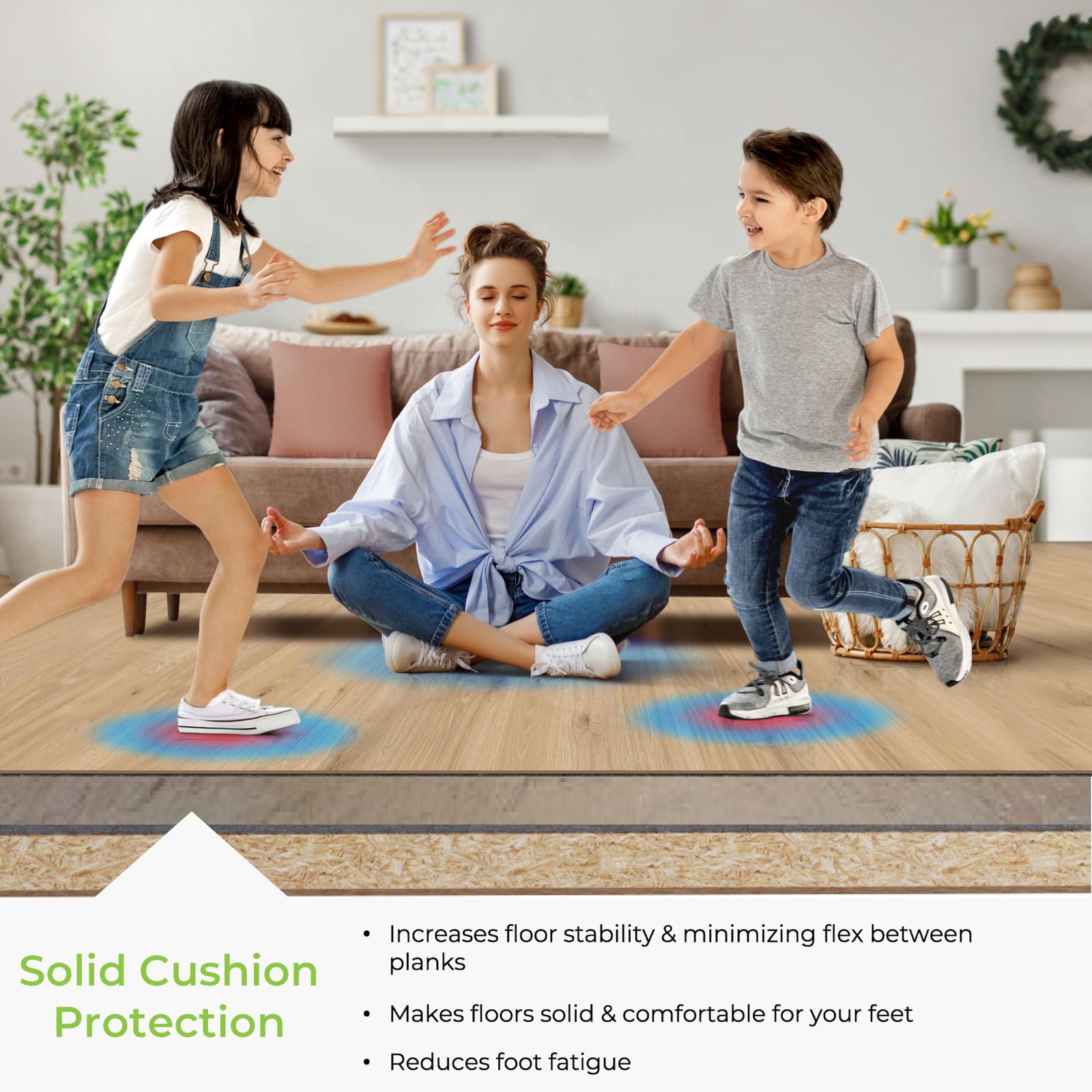 QuietBoard QBOARD23 Recycled Fiber Flooring Underlayment 90 SQFT 2 ft x 3 ft x