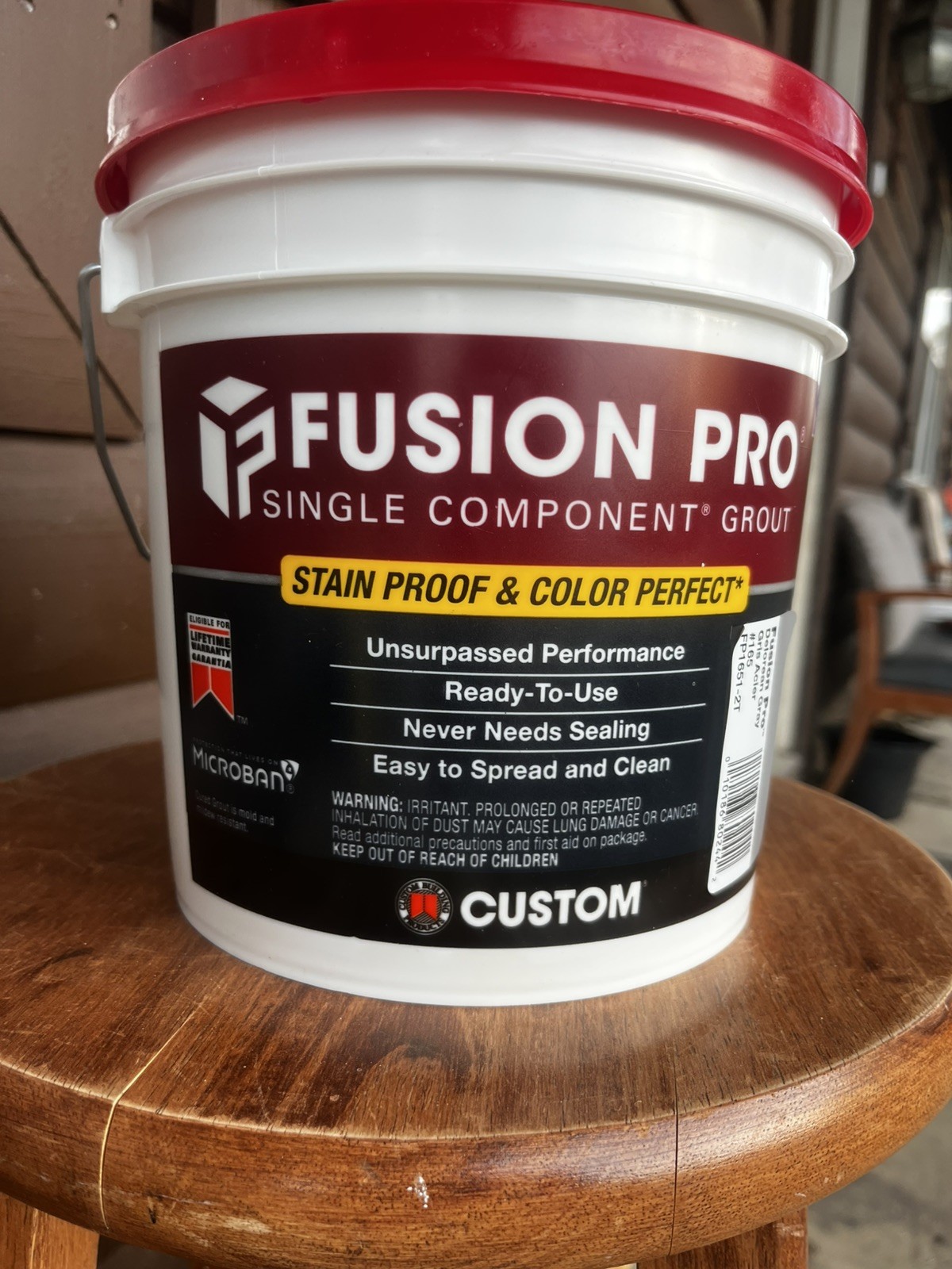 1 Gallon Custom Fusion Pro Single Component Grout #544Delorean Grey
