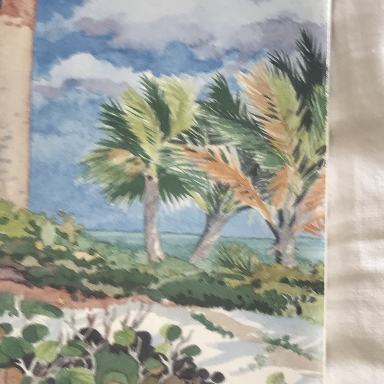 Tropical Ocean Lighthouse Accent & Decor Tile Art 6″x8″ Cactus Palm Trees SM62