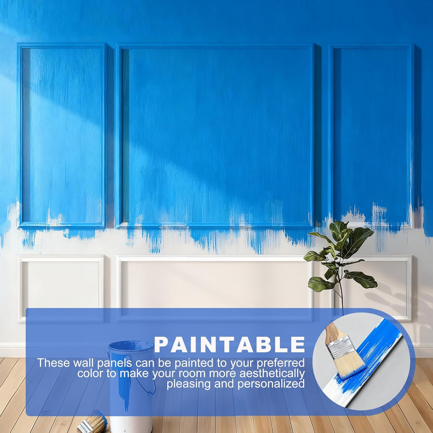 Peel and Stick 3D Wall Molding Kit – 34 Pre-Cut Panels for Easy Decor