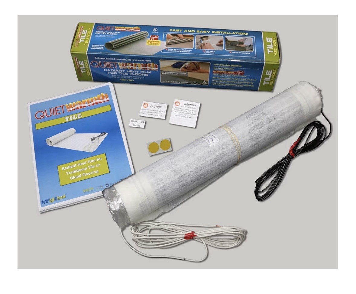 QuietWarmth Tile QWT3X10F240 Radiant Floor Heating Mat for Below Tile, Stone,…
