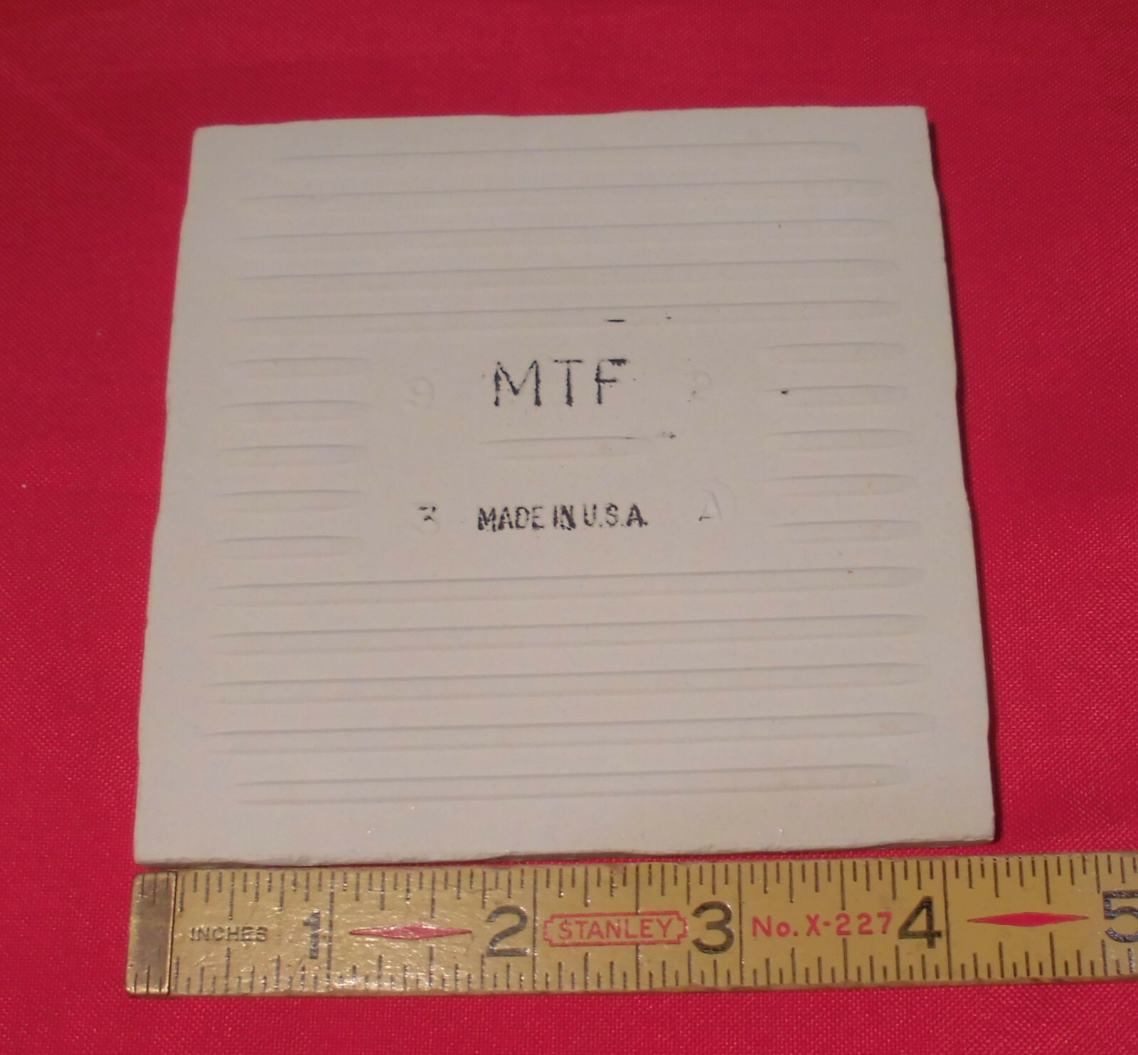 1 pc. Off-White Creamy 4-1/4″ Glossy Ceramic Tile by Monarch Tile Co. USA New