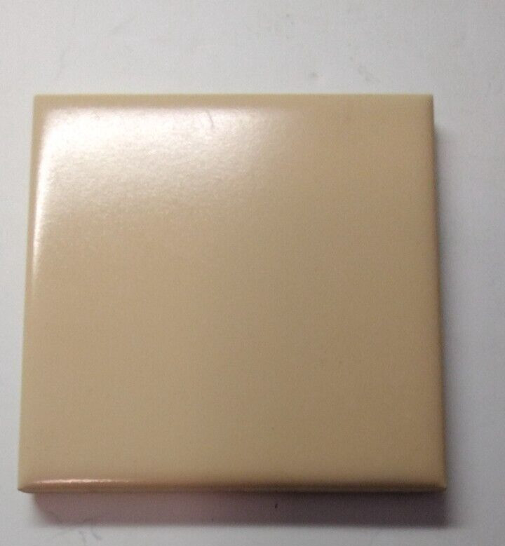 1 Wall Tile Mosaic USA 4-3/8″ Sq. Semi Gloss Cantaloupe Melon Orange Ceramic Vtg