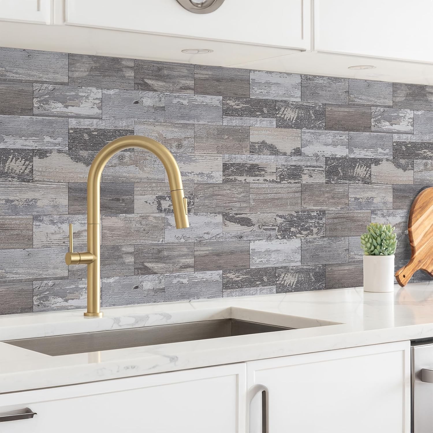 100 Pieces Peel And Stick Backsplash For Kitchen 3″ X 6″ Pvc Subway Tile Upgrade