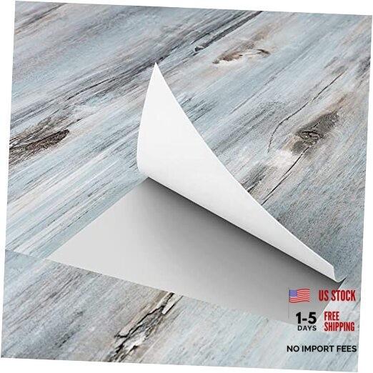 6″x36″ Reclaimed Wood Peel and Stick Floor Tile Waterproof 6 x 36 Inch 5 Blue