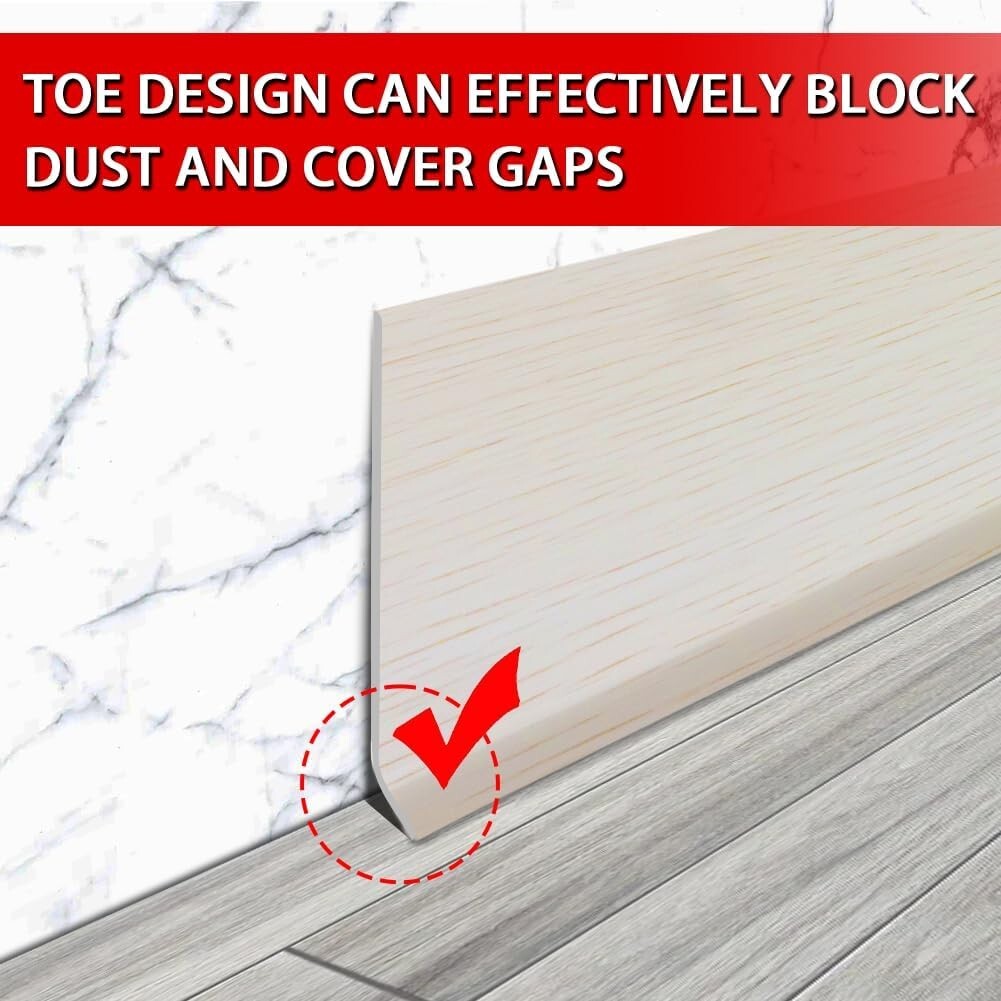 Vinyl Wall Base Baseboard Molding Trim 4″ Flexible Self Adhesive Rubber Wall Bas
