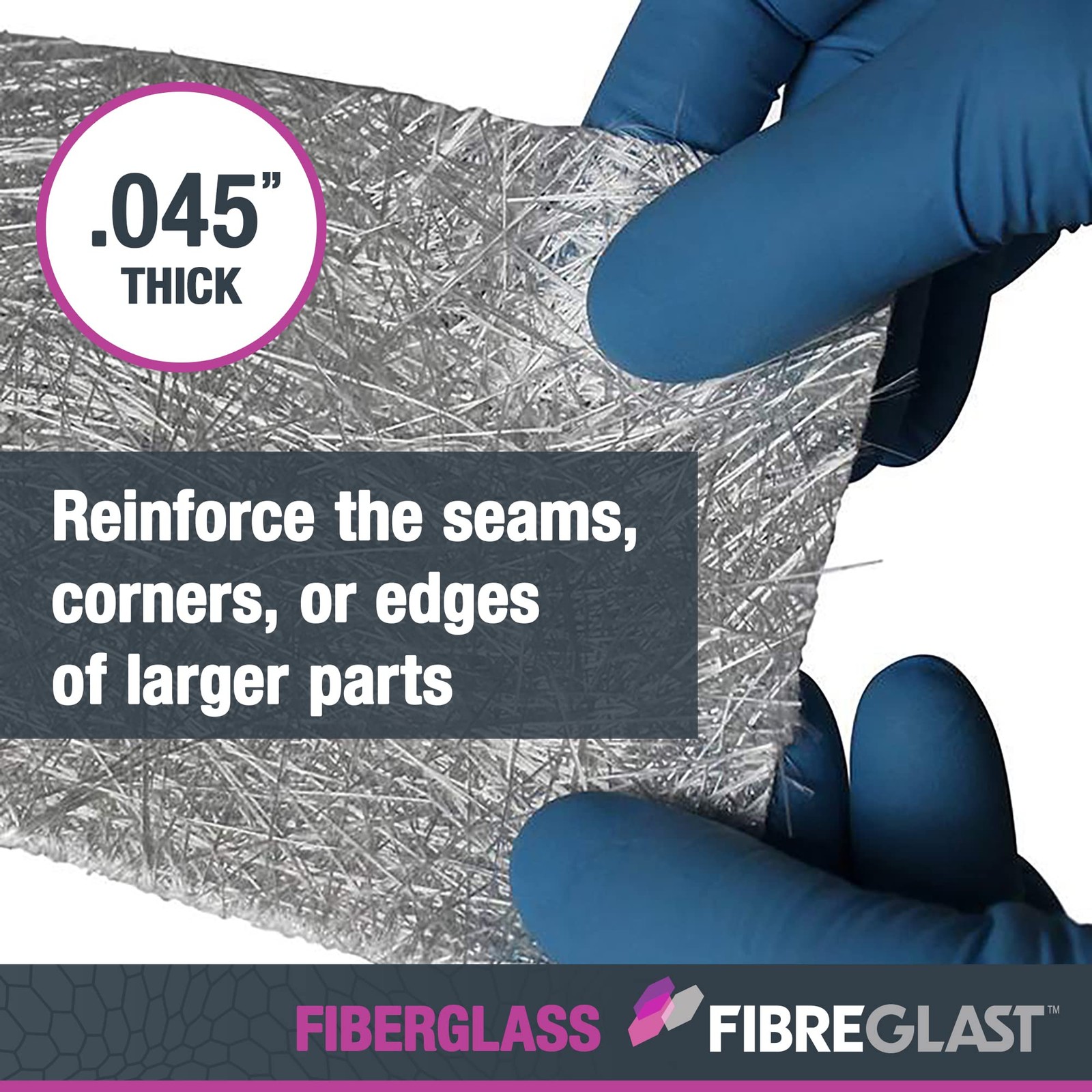 Fibre Glast Fiberglass Chopped Strand Mat – Strong, Easy to 10 yards, Silver