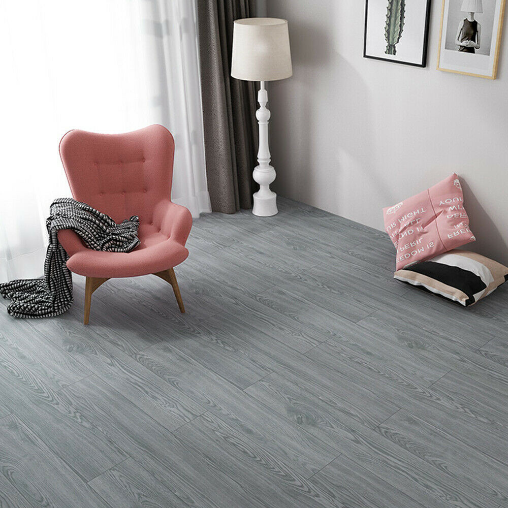 36Pcs Self-Adhesive PVC Vinyl Floor Planks Wood Tiles Peel Stick 54 Square Feet