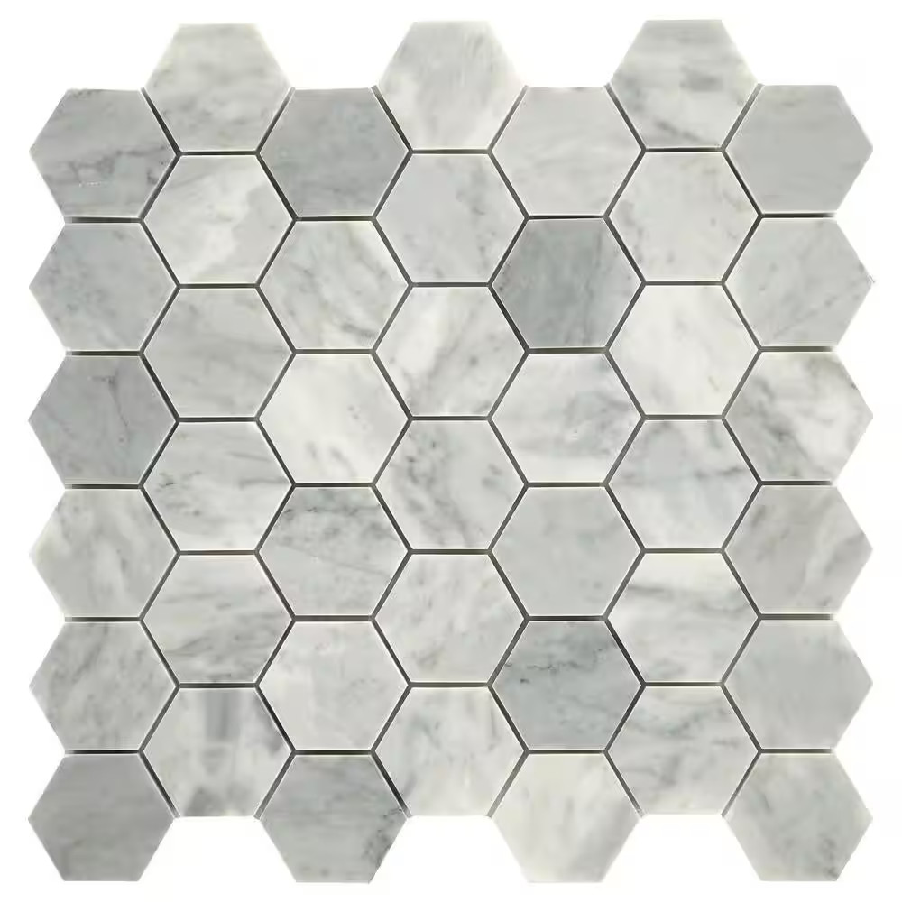 Restore Mist Honed 12 In. X 12 In. Marble Mosaic Tile (0.97 Sq. Ft./ Piece)