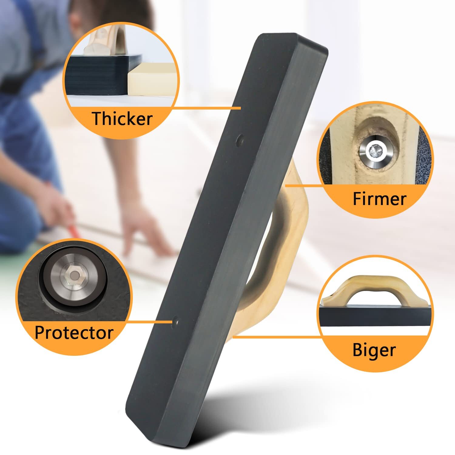 Tapping Block, NAACOO Flooring Tools – Heavy Big Tapping Block for Vinyl Plank