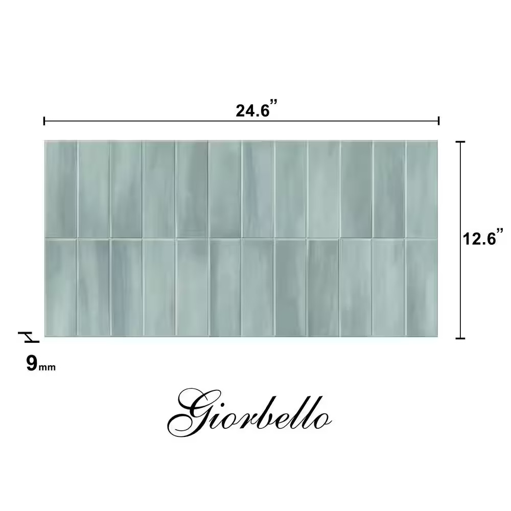 Spanish Allure Porcelain 12 In. X 24 In. X 9Mm Wall Tile Case – Sage (5 PCS, 10.