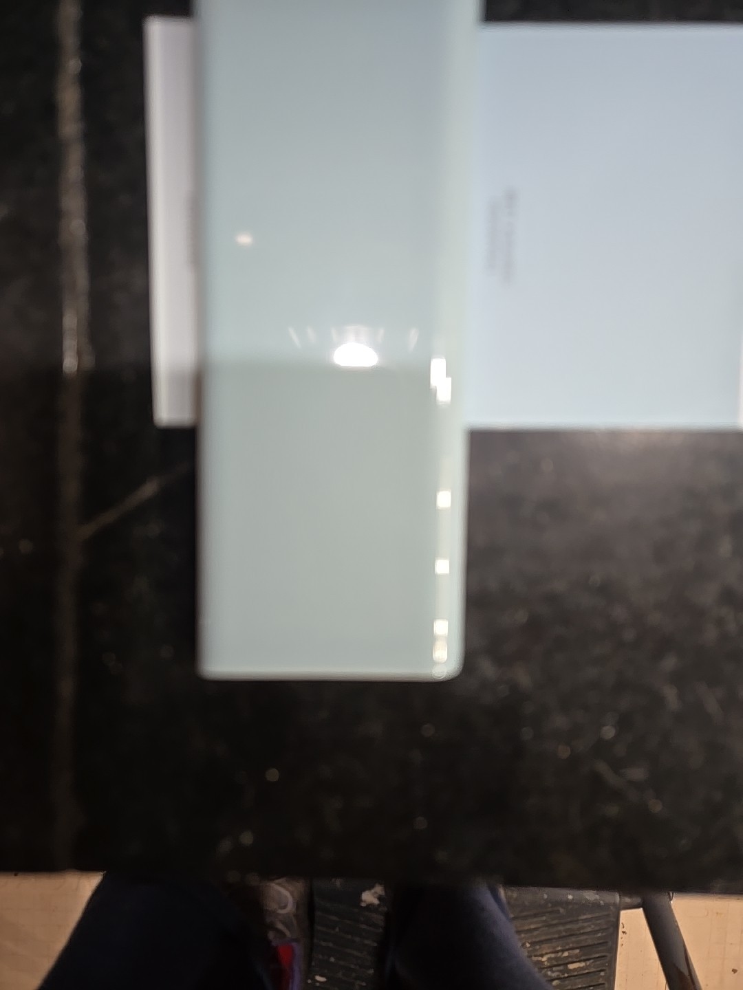 Vintage Mid-State 6 1/8″ X 2 1/16″ Flat Bullnose Blue Trim Tile
