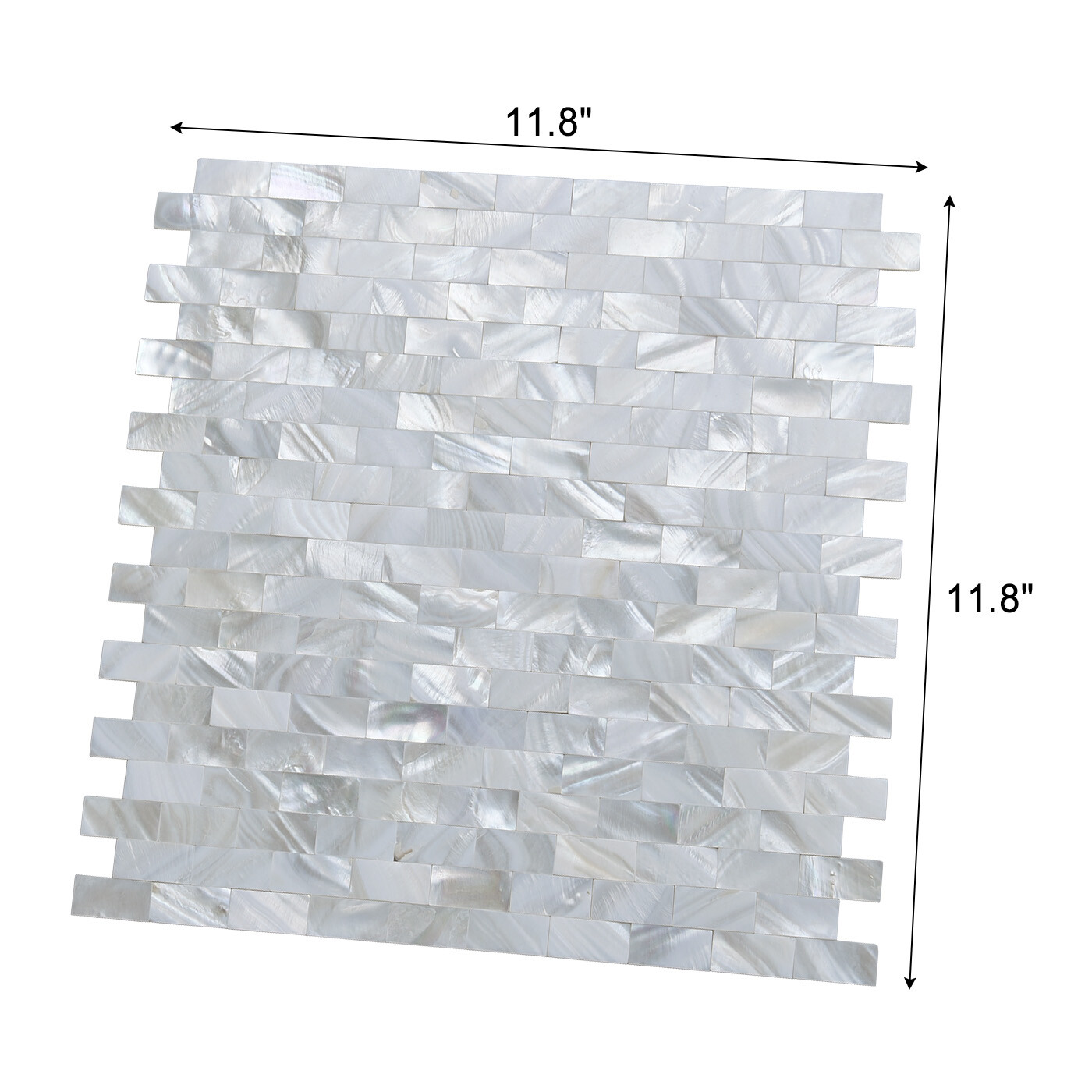 Art3d Mother of Pearl Shell Mosaic Tile for Kitchen Backsplash, 12″x12″ 10 Tiles