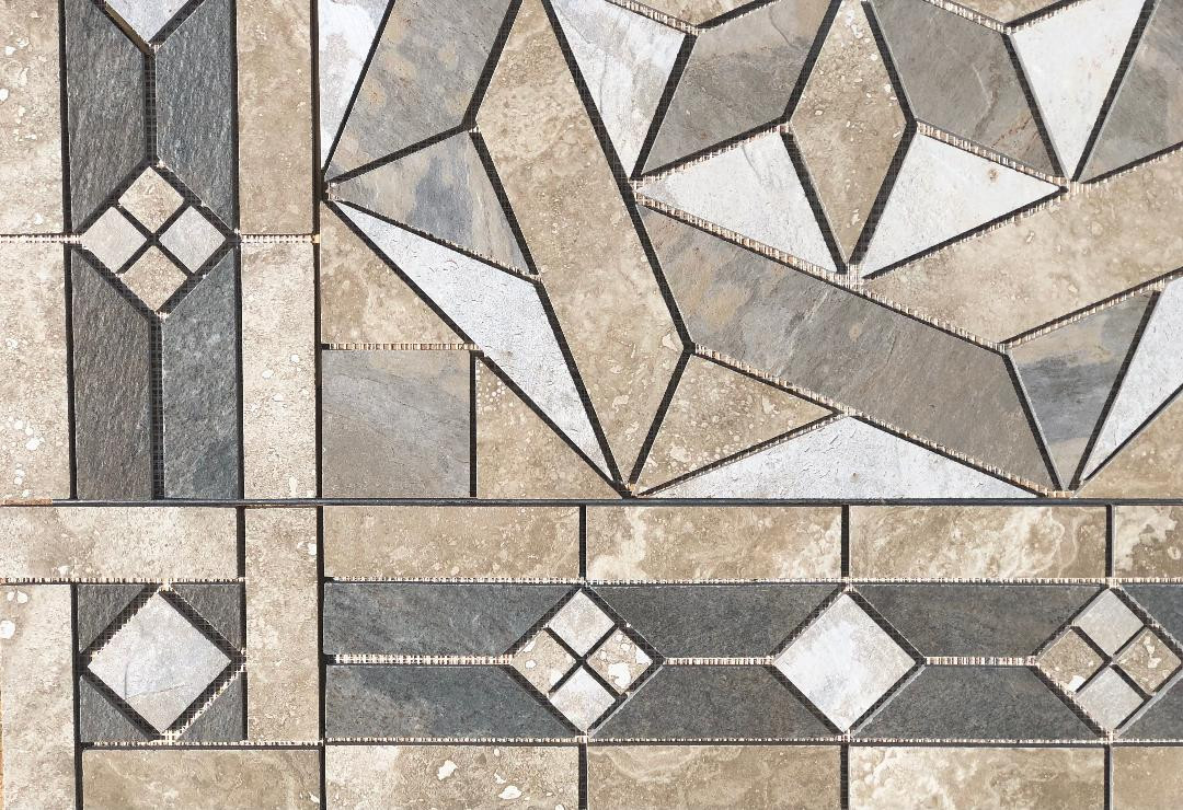 36″ x 36″ Tile Medallion Mosaic – Happy Floors Cipriani tile series