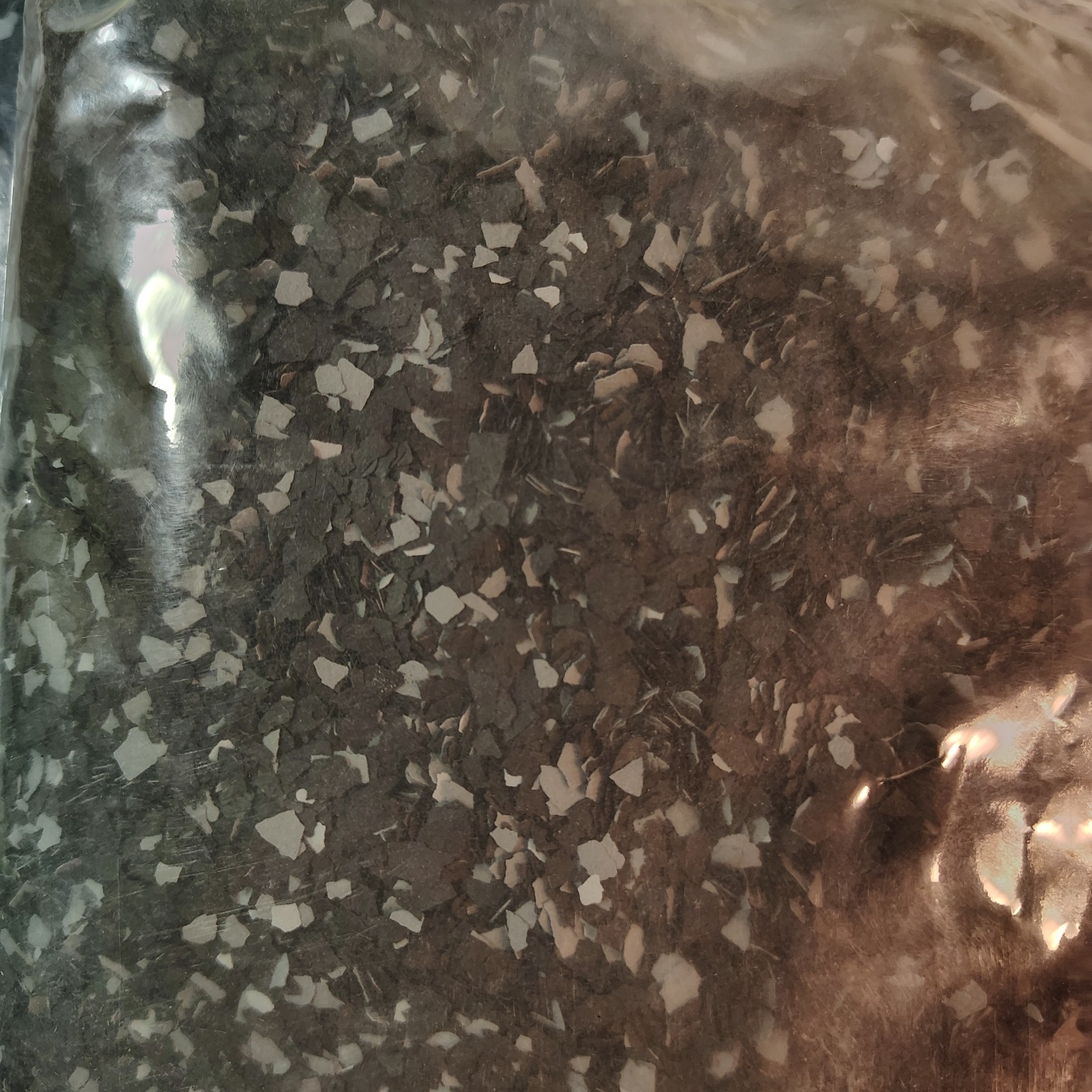 Flakes For Garage Shop Floor Black Gray White Mix 6LBS