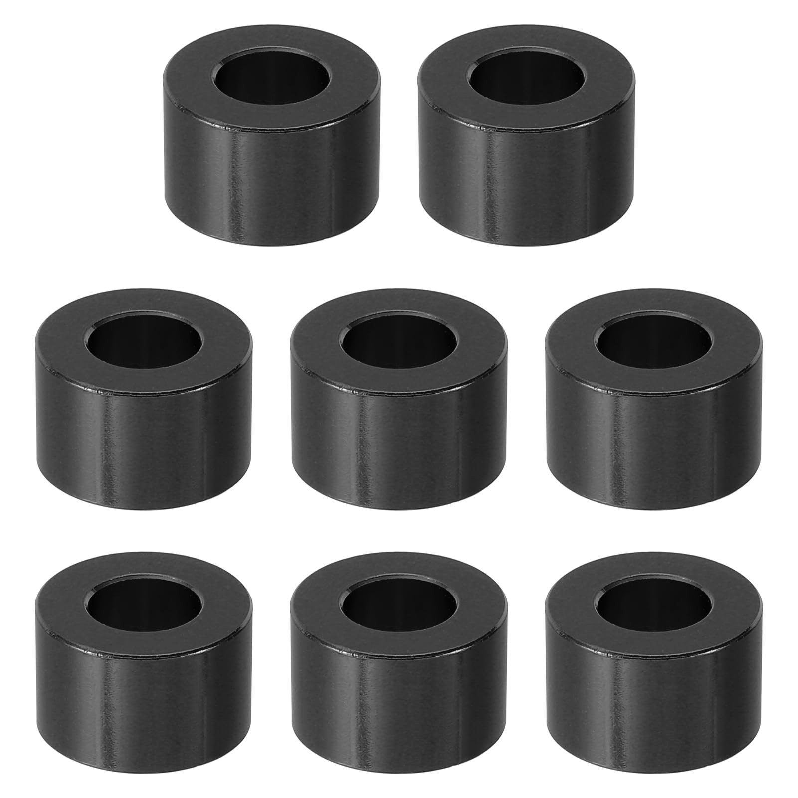 PATIKIL M8 Aluminum Spacer, 8 Pcs Metal 8.2mm ID x 16mm OD x 10mm L, Black