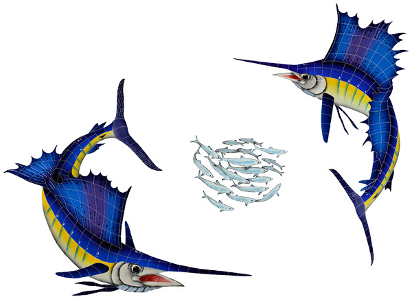 Sailfish Group Ceramic Swimming Pool Mosaic
