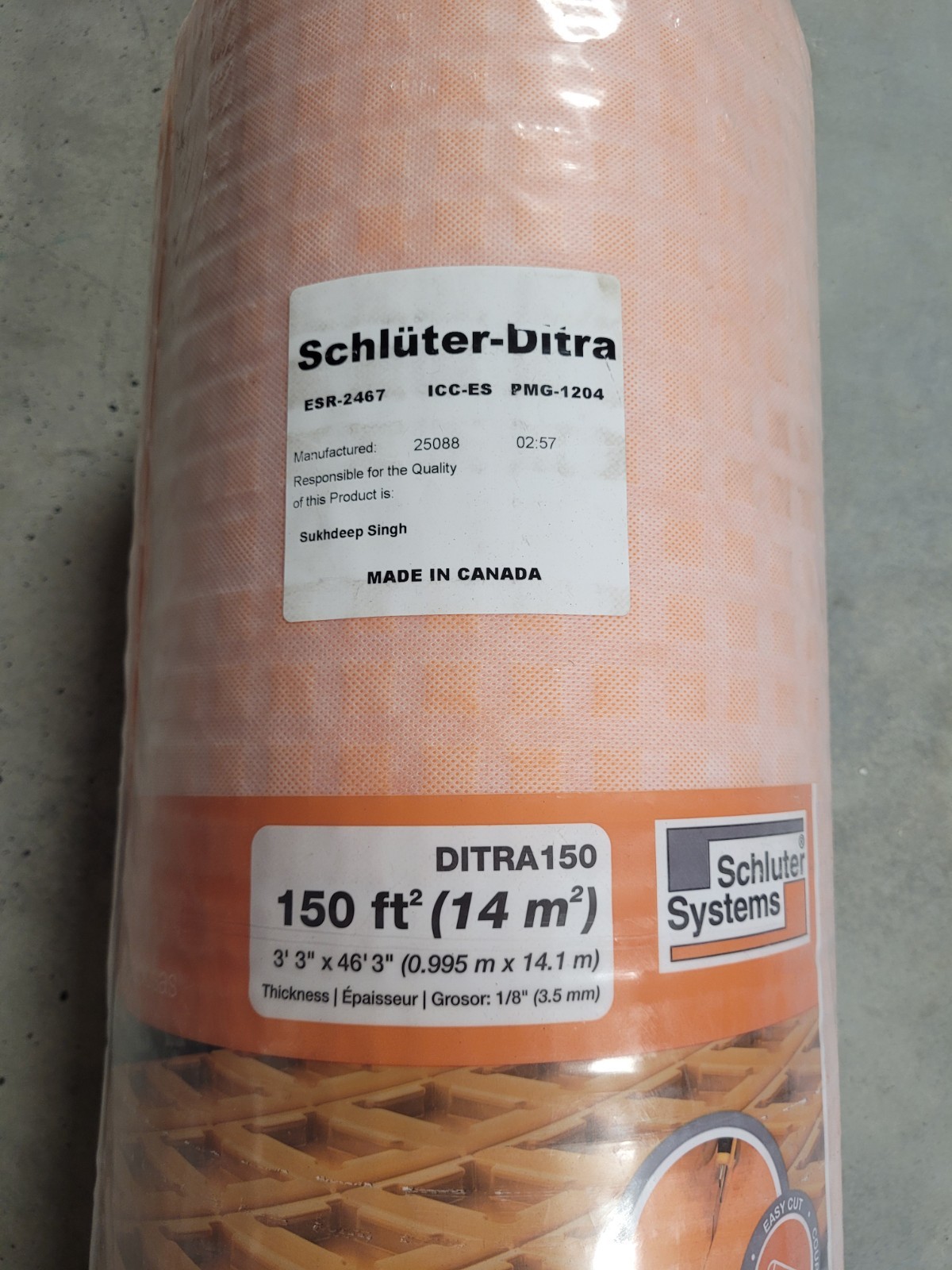 Schluter Ditra 150 sq. ft. 3 ft. 3 in. x 45 ft. Uncoupling Membrane DITRA150